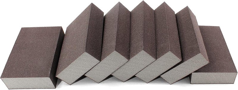 Jersvimc 220 Grit Sanding Block - 12Pcs, Wet Dry Sanding Sponge Foam Sandpaper Block Washable & Reusable Sandpaper Sponge for Drywall Wood Plastic Metal Furniture - Image 2